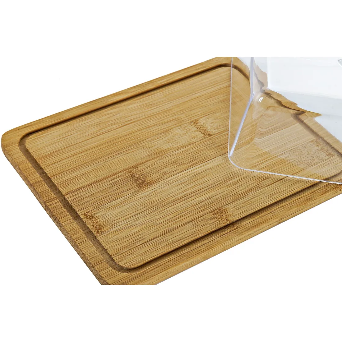 .QUESERA RECTANGULAR BAMBU CON TAPA ACRILICA - Imagen 3