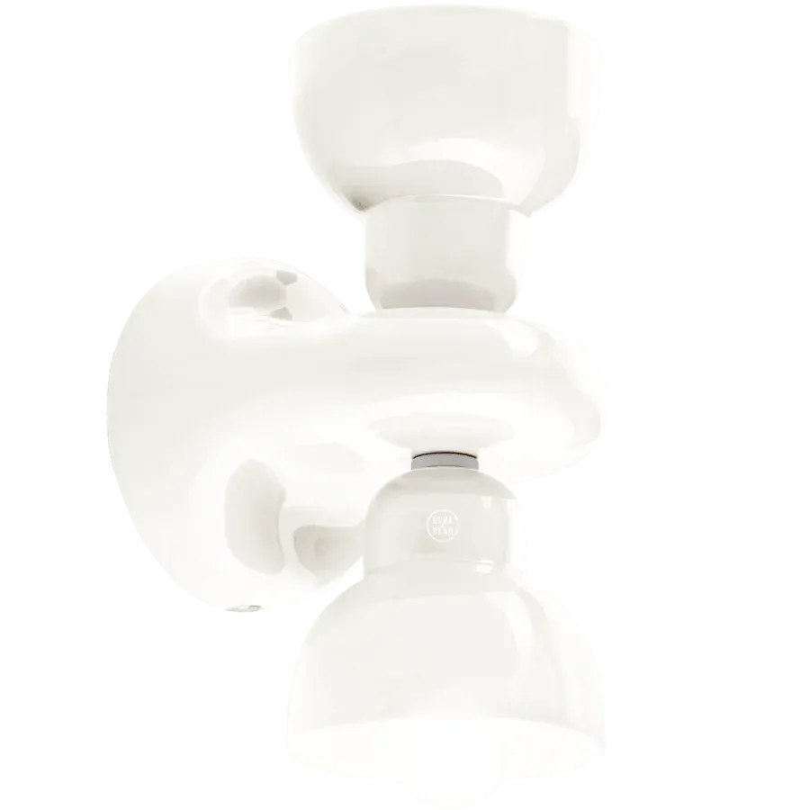 BERIMBAU CERAMIC DOUBLE SHADE WALL LAMP - Imagen 9