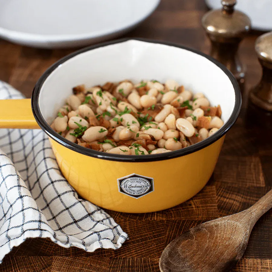 BROWN ENAMEL SAUCE POT - Imagen 4