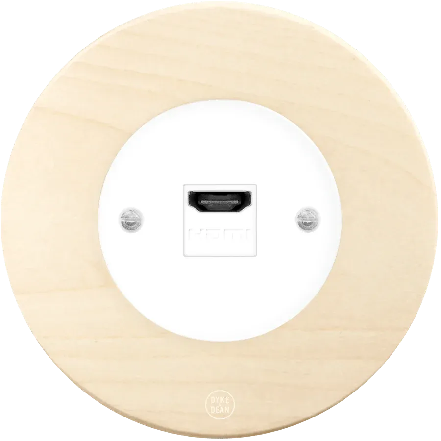 CLASSIC BEECHWOOD HDMI WHITE SOCKET - Imagen 3