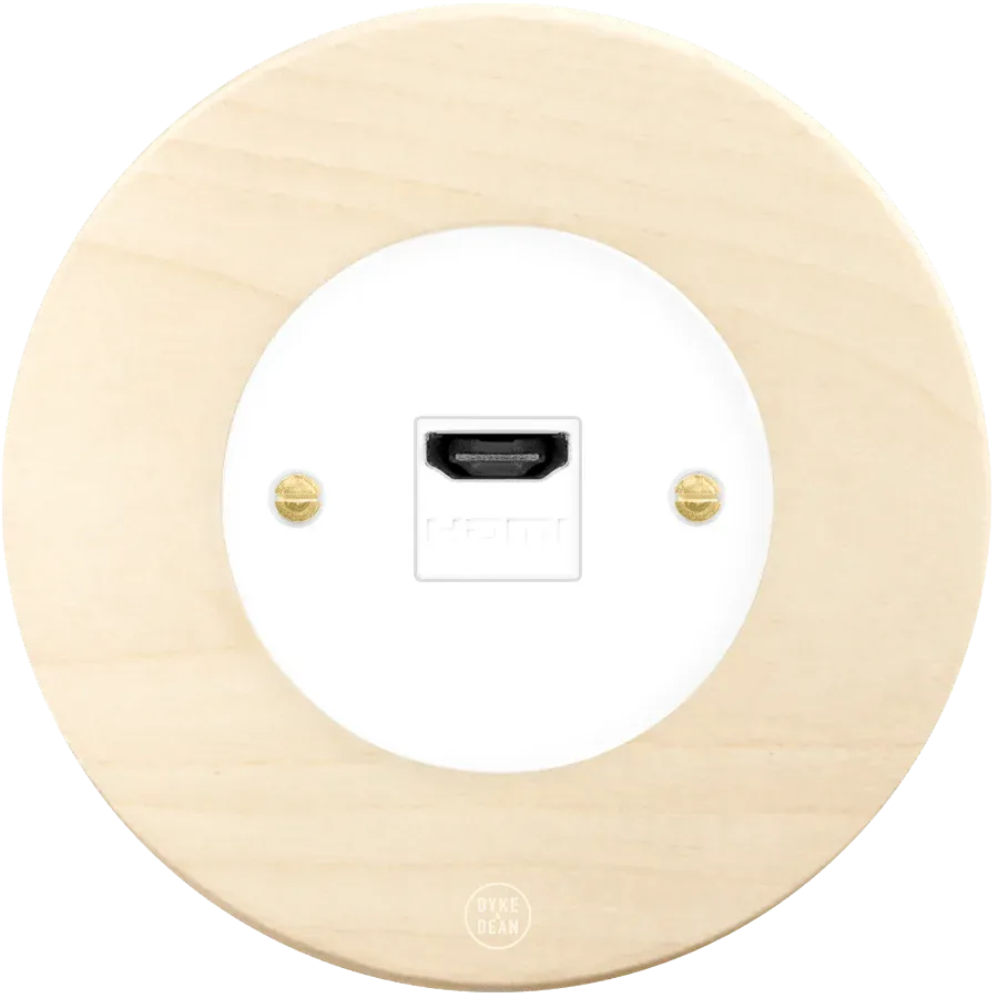CLASSIC BEECHWOOD HDMI WHITE SOCKET - Imagen 2
