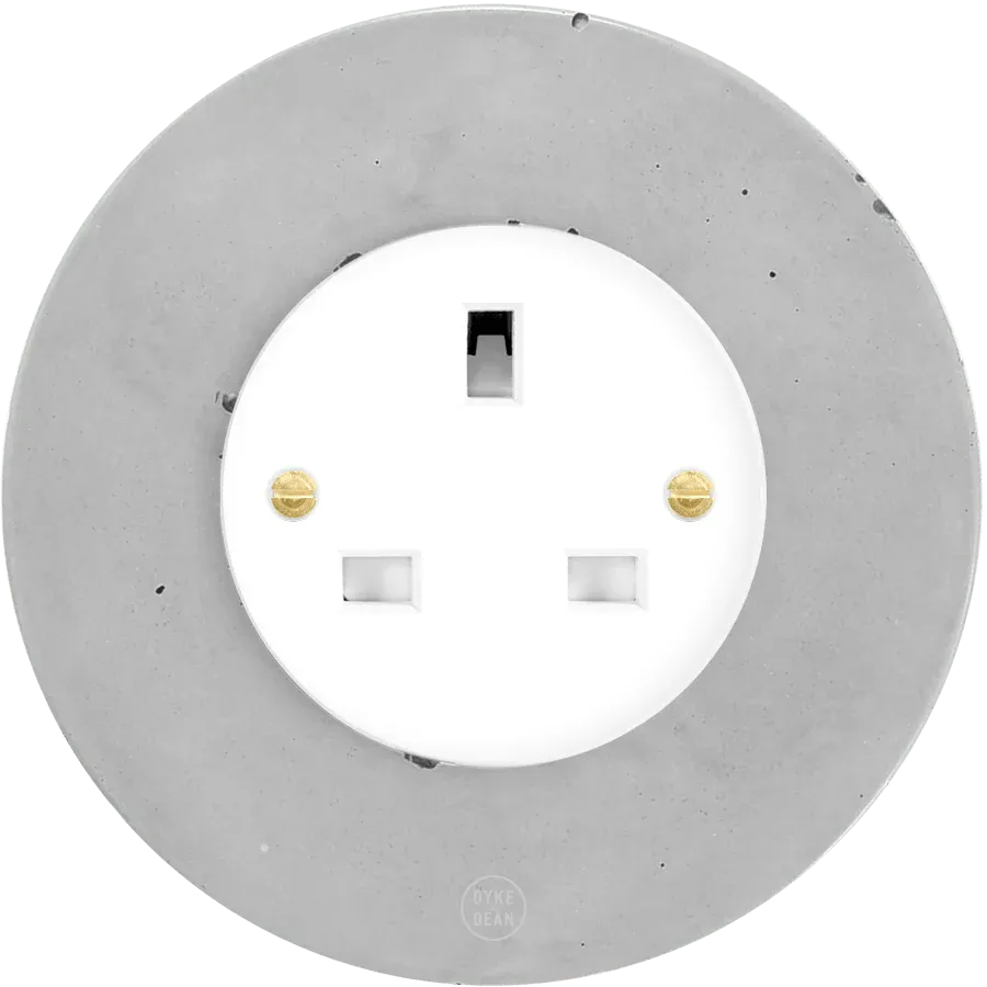 CLASSIC CONCRETE UK WHITE SOCKET - Imagen 2