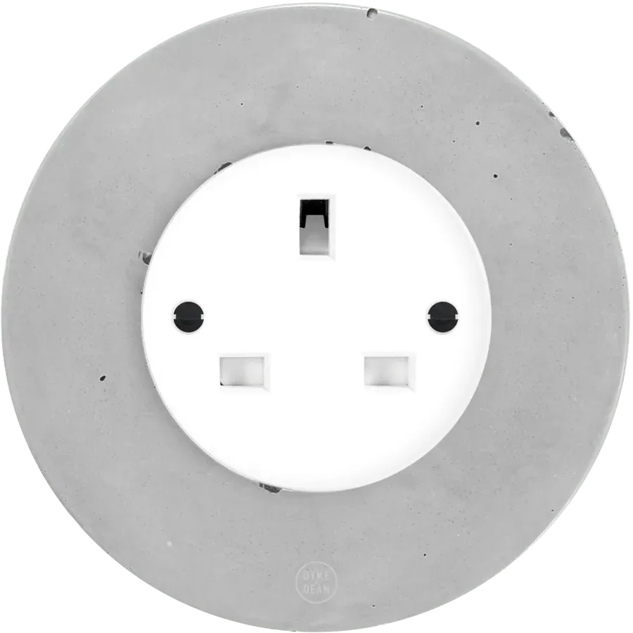 CLASSIC CONCRETE UK WHITE SOCKET - Imagen 3