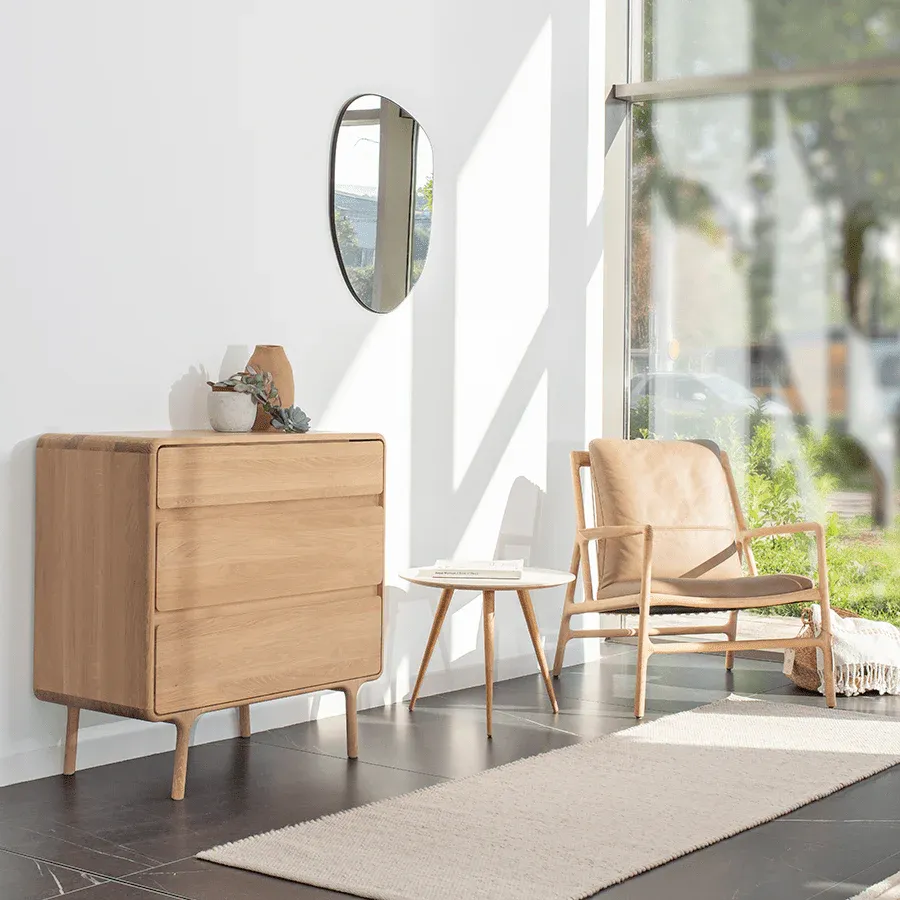 GAZZDA ROUND ARP TABLE NATURAL OAK 45CM - Imagen 6