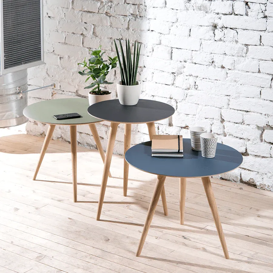 GAZZDA ROUND STAFA TABLE NATURAL OAK 90CM - Imagen 9