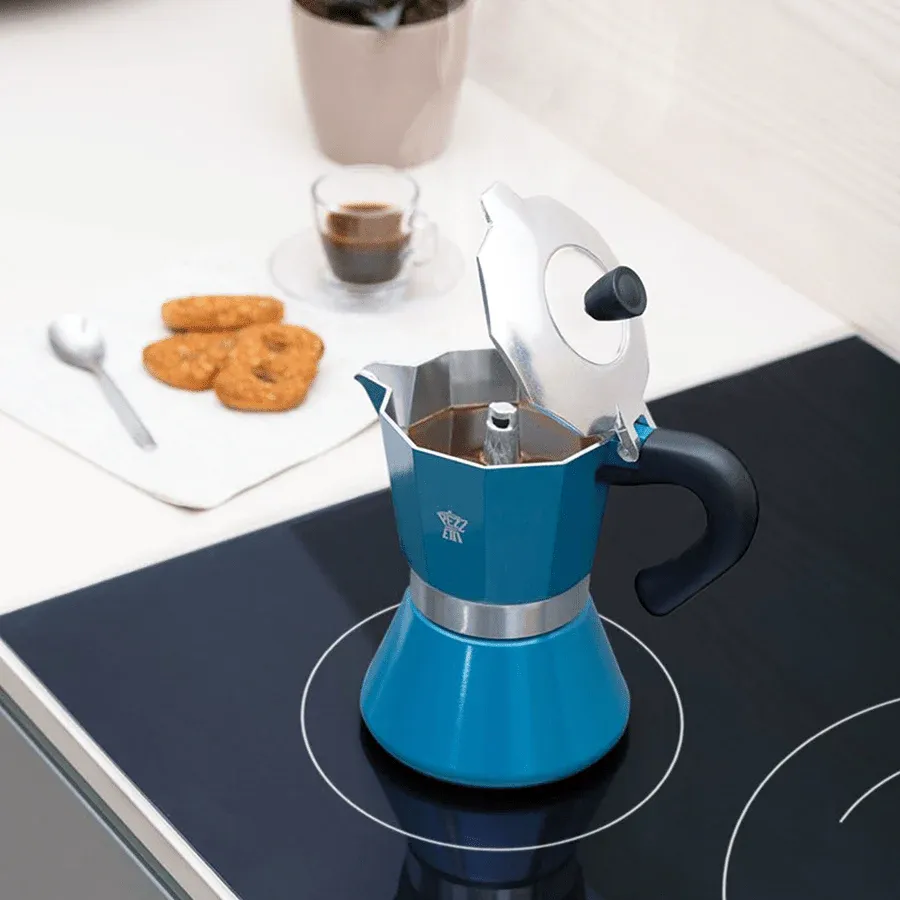 PEZZETTI ESPRESSO COFFEE MAKER 6 CUP BLACK - Imagen 3