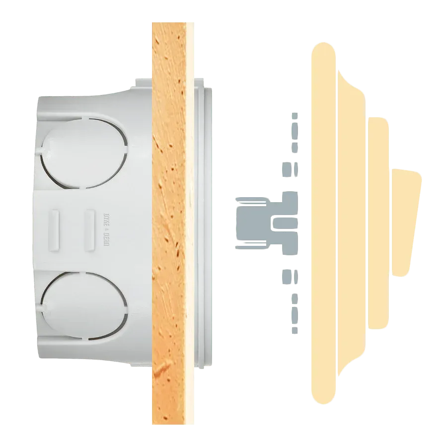 INTERRUPTOR DE LUZ DE PARED DE PORCELANA CIELO ROTATIVO - Imagen 5