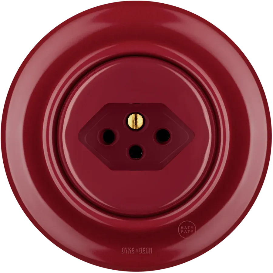 PORCELAIN WALL MOUNTED SWISS SOCKET BURGUNDY - Imagen 2