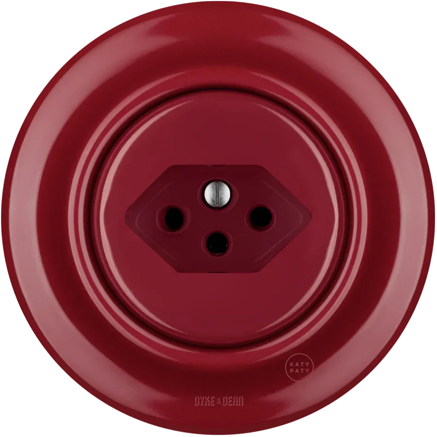 PORCELAIN WALL MOUNTED SWISS SOCKET BURGUNDY - Imagen 3
