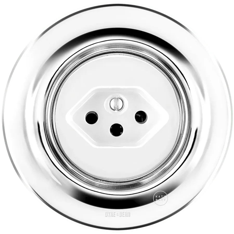 PORCELAIN WALL MOUNTED SWISS SOCKET CHROME - Imagen 3