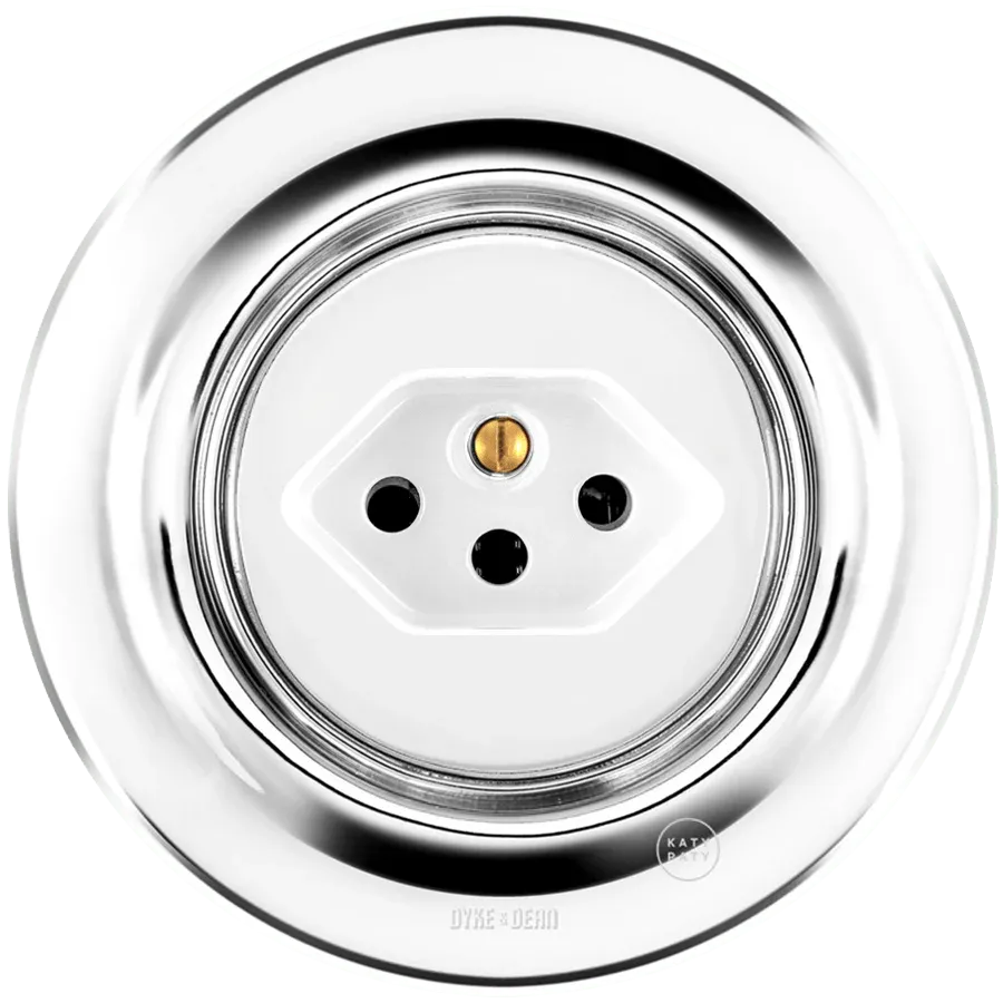 PORCELAIN WALL MOUNTED SWISS SOCKET CHROME - Imagen 2