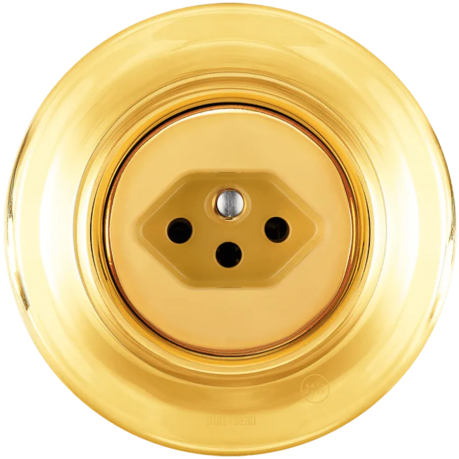 PORCELAIN WALL MOUNTED SWISS SOCKET GOLD - Imagen 3