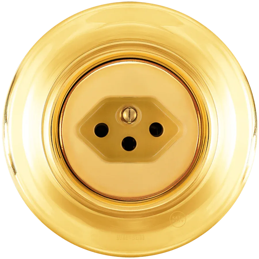 PORCELAIN WALL MOUNTED SWISS SOCKET GOLD - Imagen 2