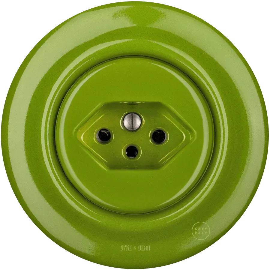 PORCELAIN WALL MOUNTED SWISS SOCKET GREEN - Imagen 3