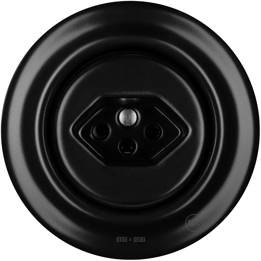 PORCELAIN WALL MOUNTED SWISS SOCKET MATT BLACK - Imagen 3