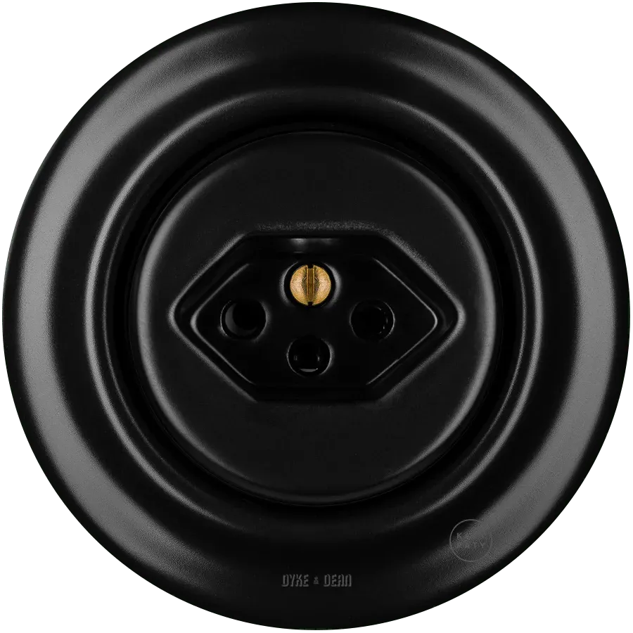 PORCELAIN WALL MOUNTED SWISS SOCKET MATT BLACK - Imagen 2