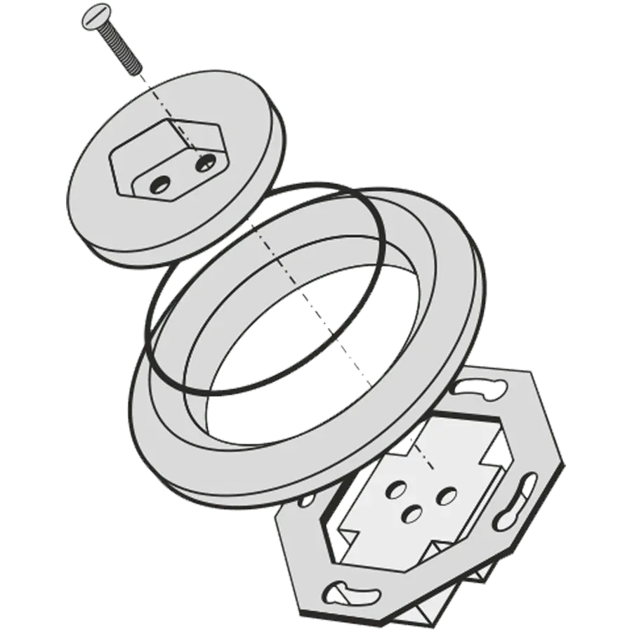 PORCELAIN WALL MOUNTED SWISS SOCKET MATT BLACK - Imagen 5