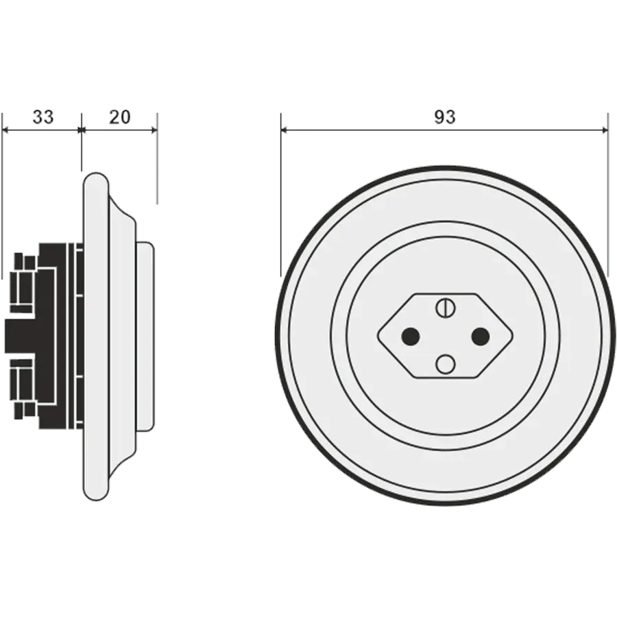 PORCELAIN WALL MOUNTED SWISS SOCKET SALMON - Imagen 4