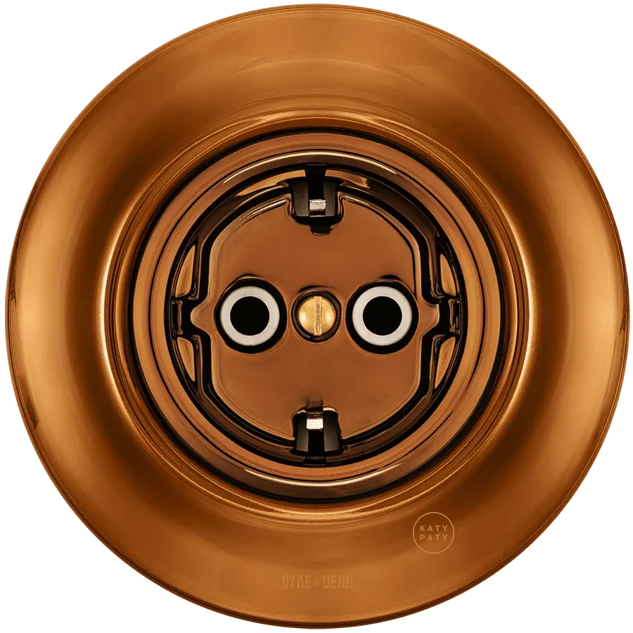 TOMA PARED PORCELANA BLANCO SCHUKO - Imagen 2