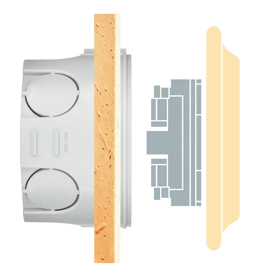 ANTENA TV PORCELANA ENCHUFE PARED CAPPUCCINO - Imagen 7