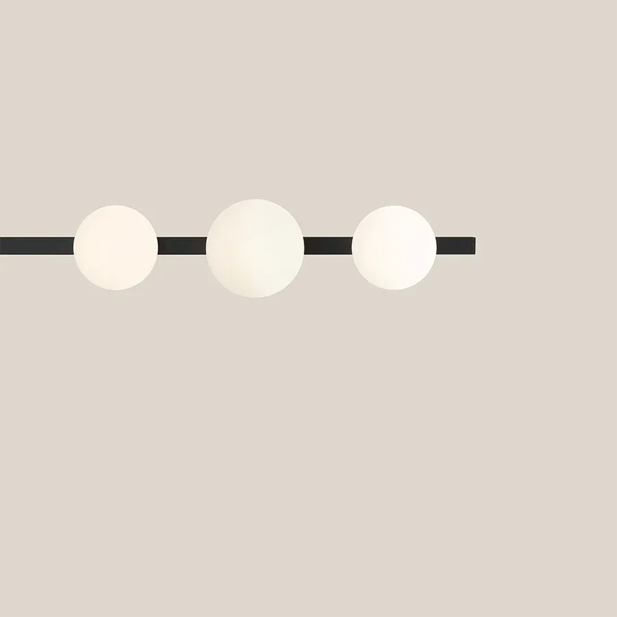 TRIPLE BAR OPAL GLOBE WALL LIGHT - Imagen 3