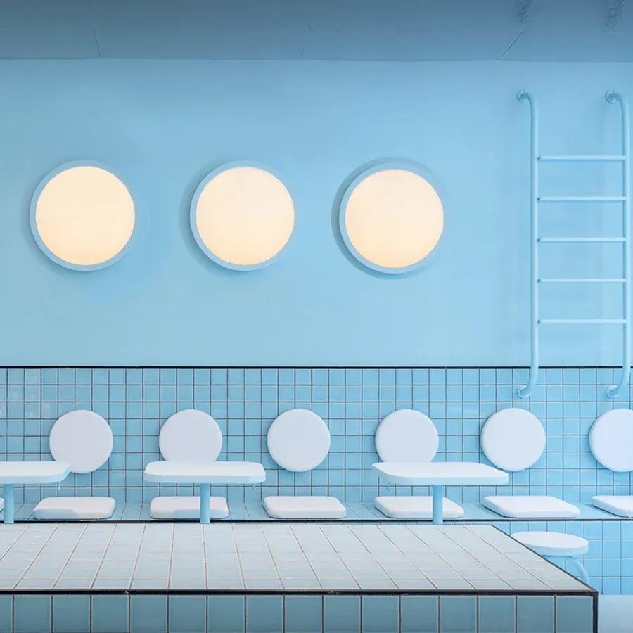 WHITE WOOD DISC WALL LIGHT - Imagen 7