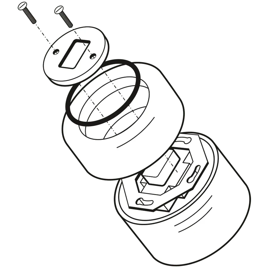 PORCELAIN ROUND SURFACE MOUNTED FAT BUTTON SWITCH BRICK RED - Imagen 6